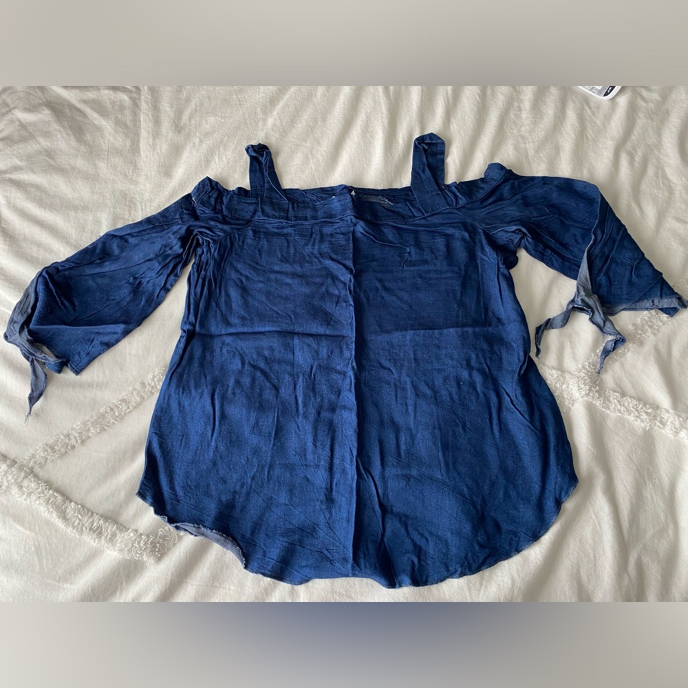 Arianne blue denim top